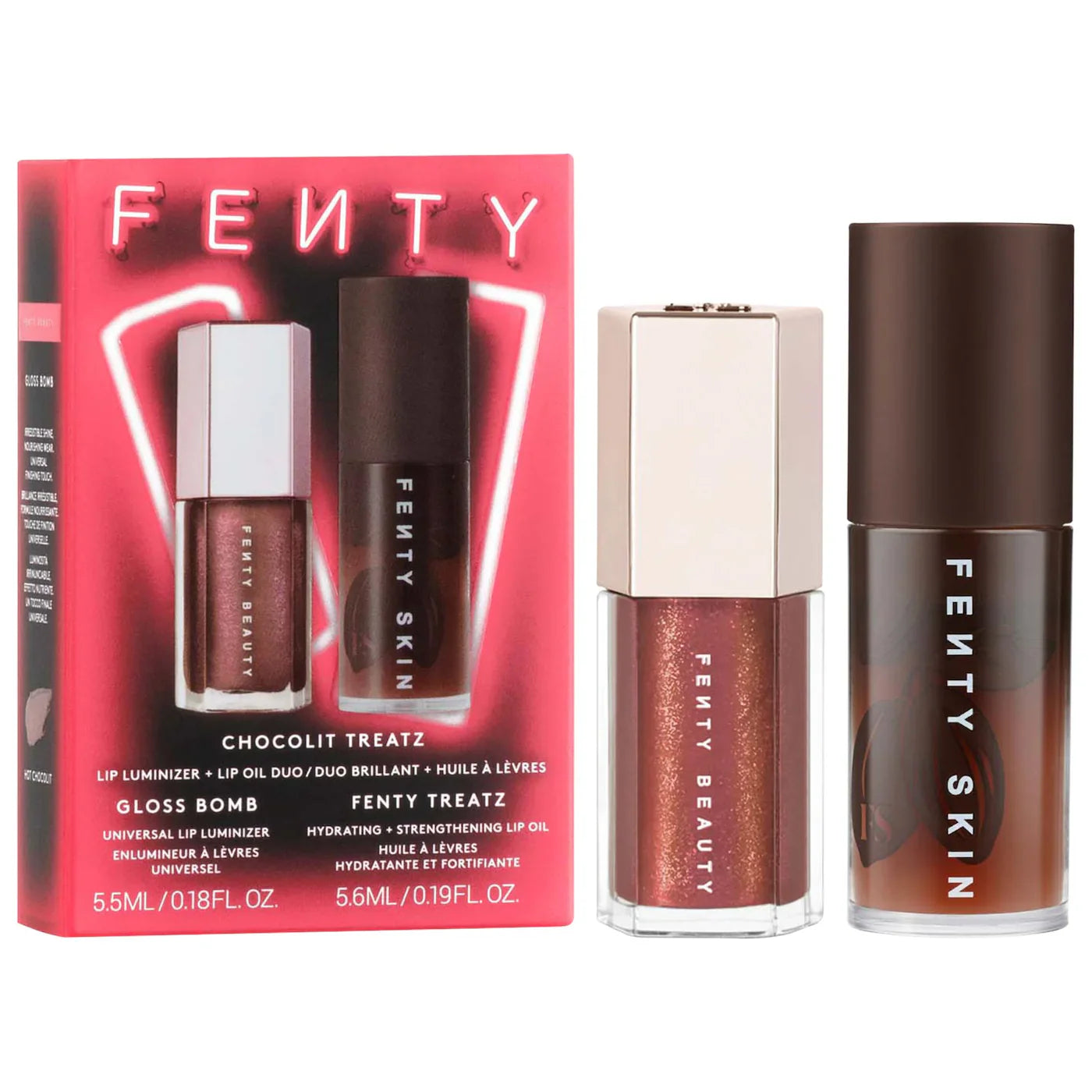 Fenty Beauty - Chocolit Treatz Lip Luminizer+Lip Oil Duo