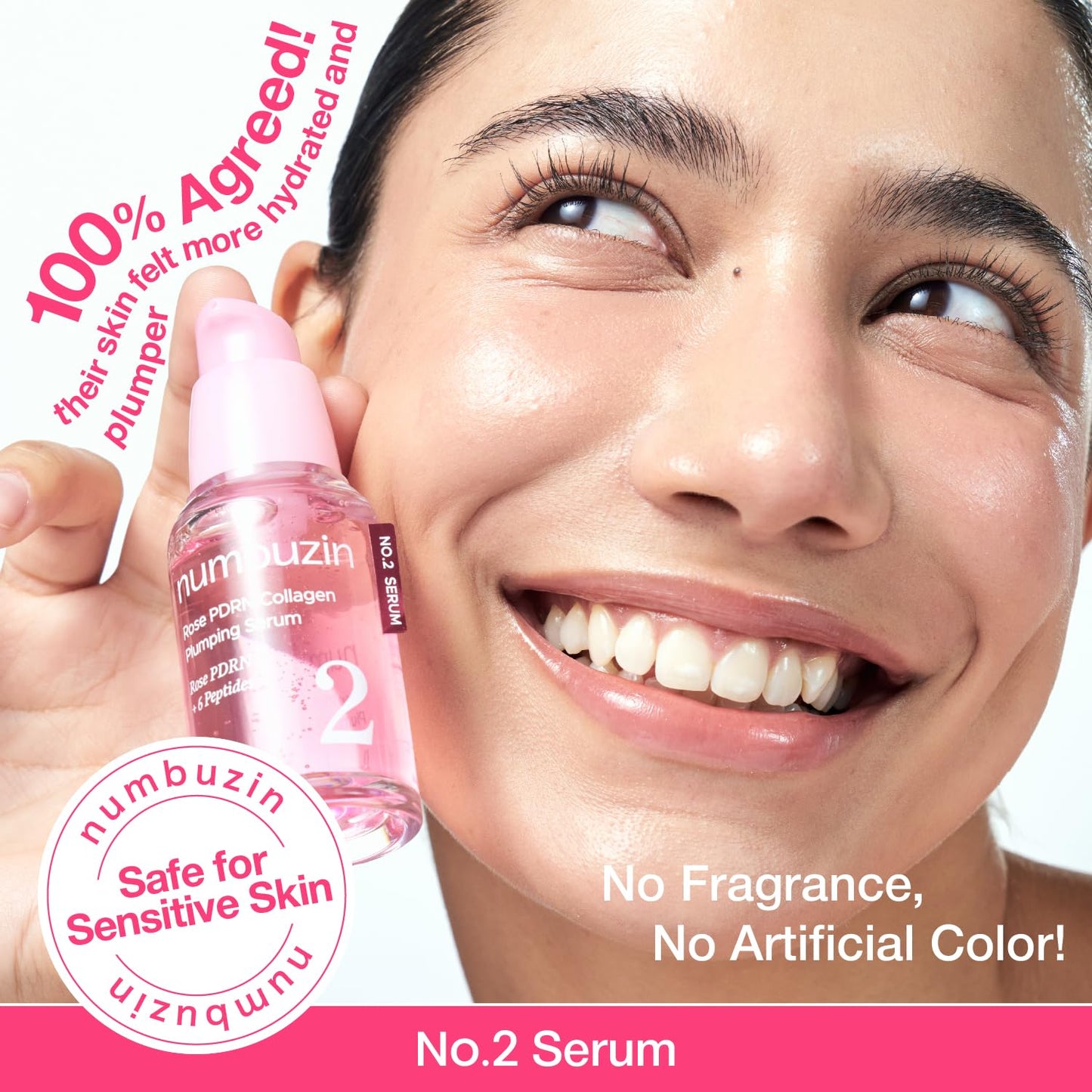 numbuzin Suero No.2 | Rose PDRN Collagen Plumping Serum | Brillante **BAJO-PEDIDO**