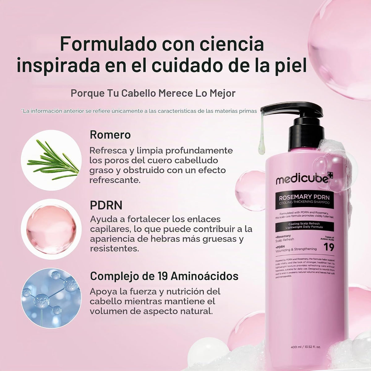 Medicube - Rosemary PDRN Cooling Thickening Shampoo
