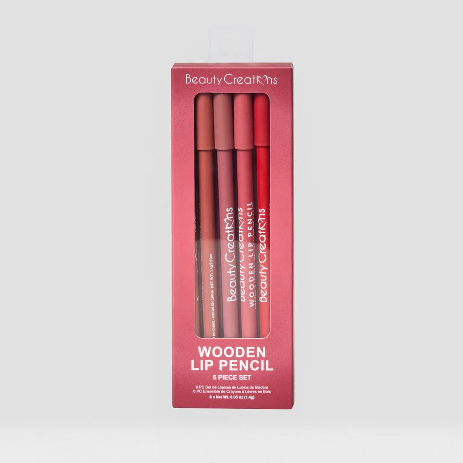 Beauty Creations - Wooden Lip Pencil 6 PC Set