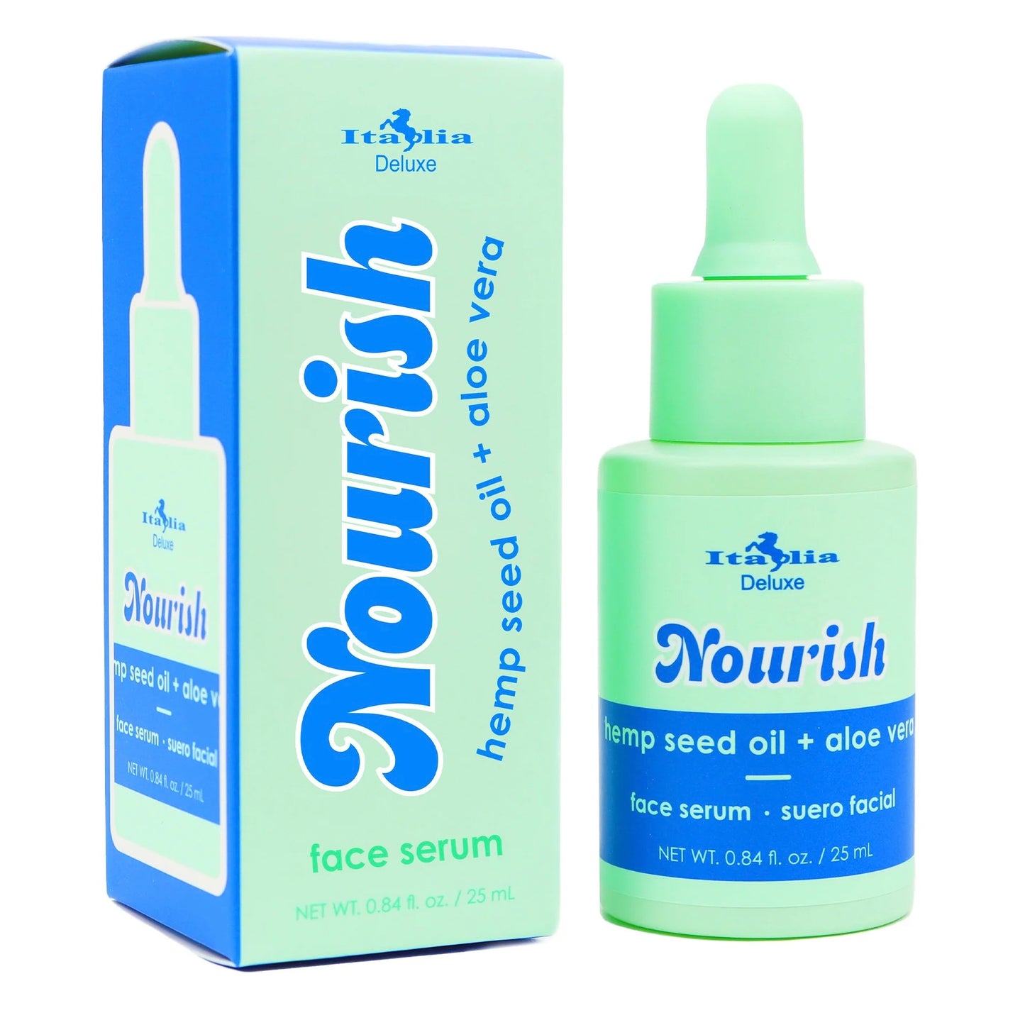 Italia Deluxe - Suero Facial Nourish Hemp Seen Oil + Aloe Vera