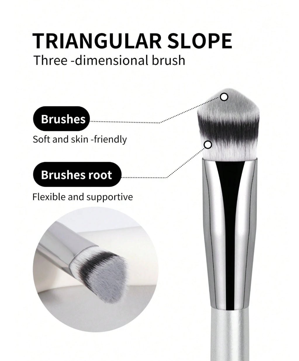 SHEIN - Set de 3 Brochas Facial