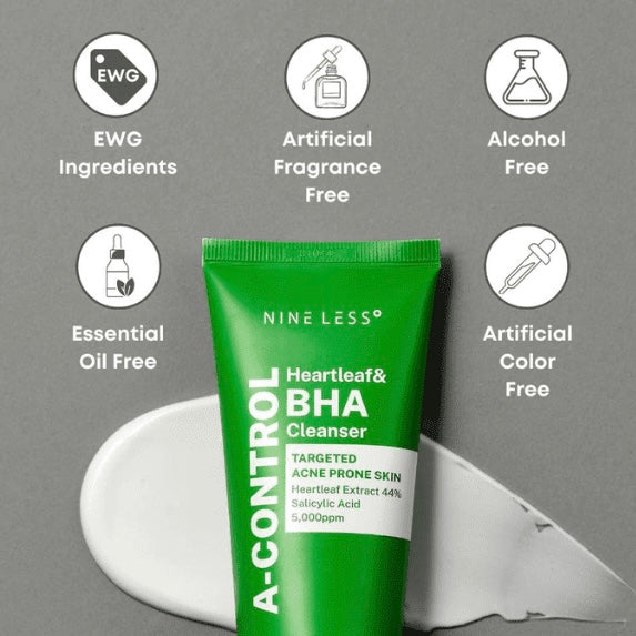 NINELESS - A-Control Heartleaf & BHA Cleanser