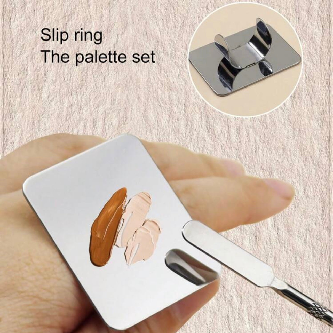 SHEIN - Mini Paleta Mezcladora + Espátula