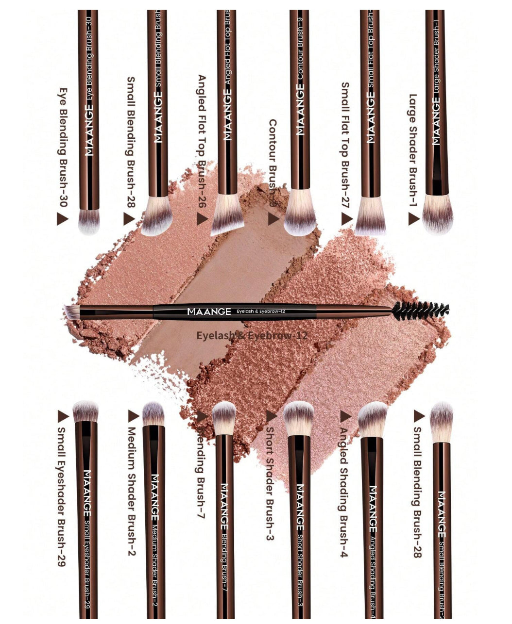 MAANGE - Set de 13 Brochas Profesionales