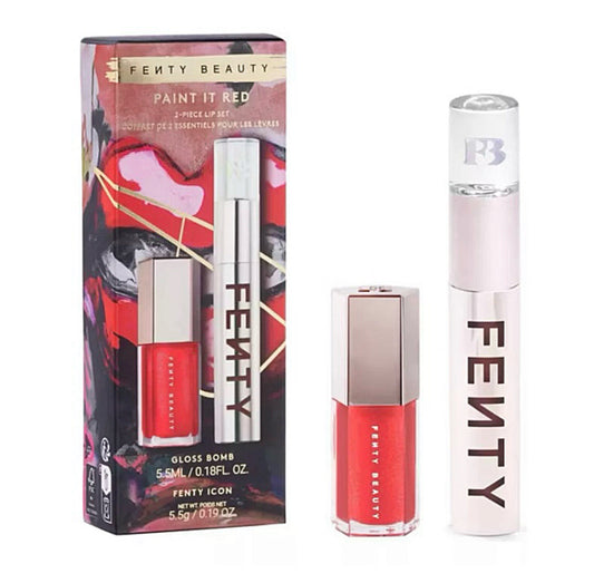 Fenty Beauty - Paint It Red Lip Set Gloss + Labial Mate Mvp