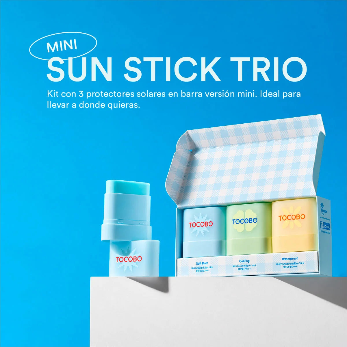 TOCOBO - Mini Sun Stick Trio (Cotton+Cica+Vita)