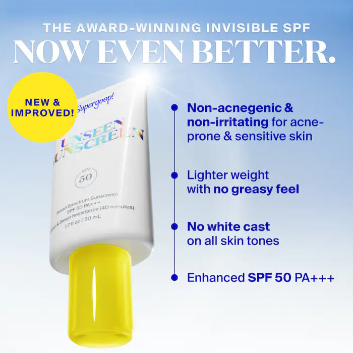 Supergoop - Unseen Sunscreen Invisible Broad Spectrum SPF 50  PA +++ **BAJO-PEDIDO**