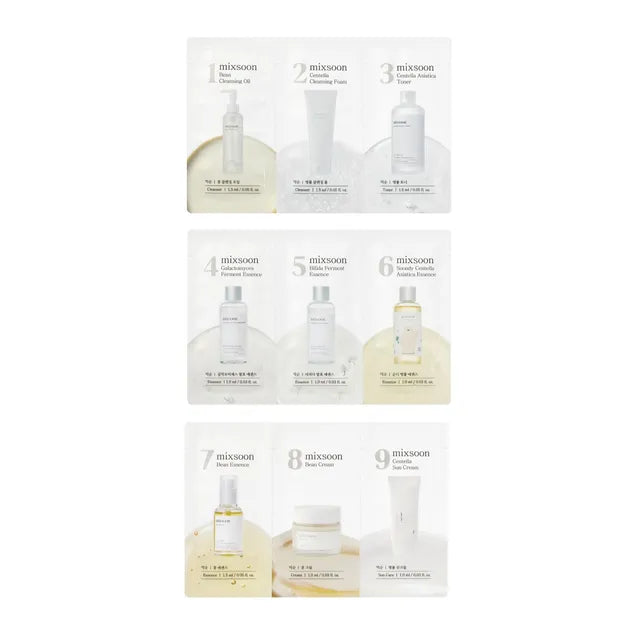 Mixsoon - Set de Prueba 9-Step Skincare Sachet Bundle Set