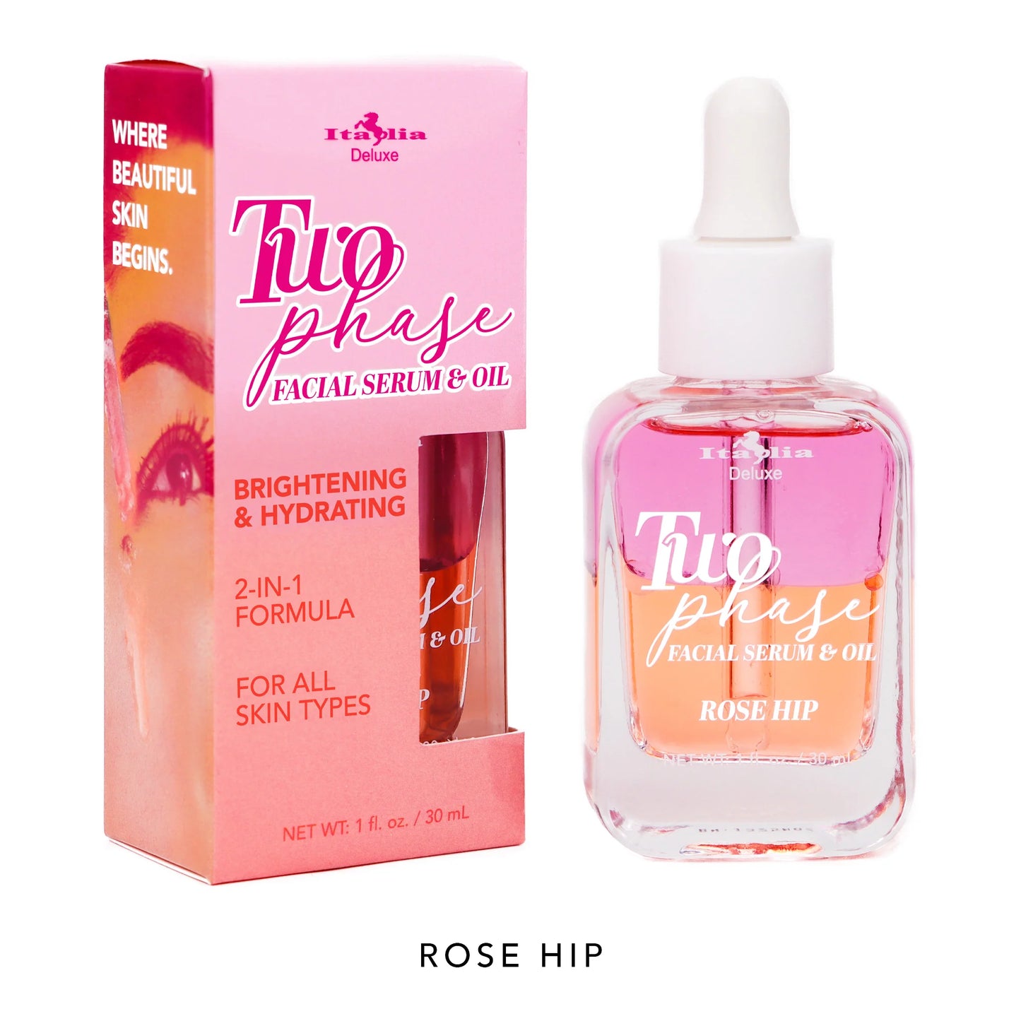 Italia Deluxe - Two Phase Facial Serum & Oil Rose Hip