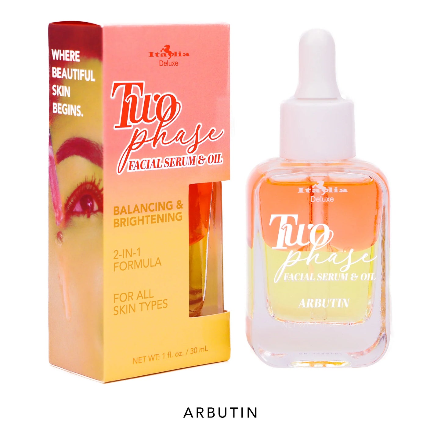 Italia Deluxe - Two Phase Facial Serum % Oil Arbutin