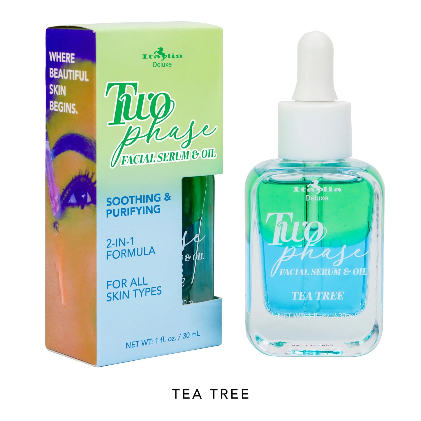 Italia Deluxe - Two Phase Facial Serum % Oil Tea Tree