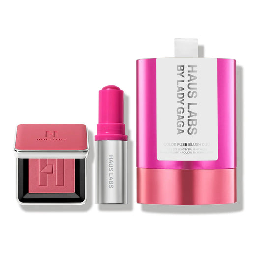 HAUS LABS BY LADY GAGA - Color Fuse Glassy Blush Balm Stick + Powder Blush Set