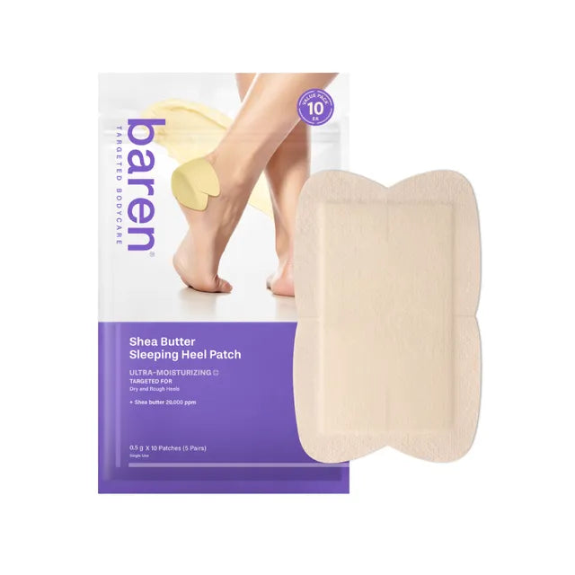 Baren - Parches nocturnos para pies con manteca de karité Shea Butter Sleeping Heel Patch