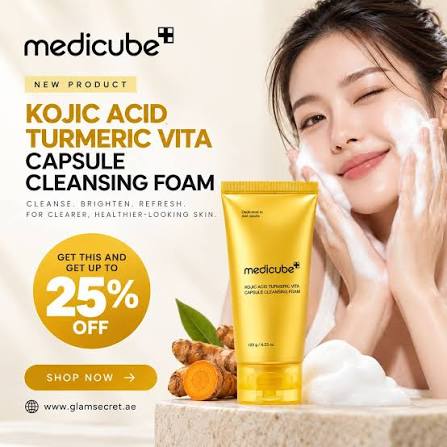 medicube - Kojic Acid Turmeric Vita Capsule Cleansing Foam