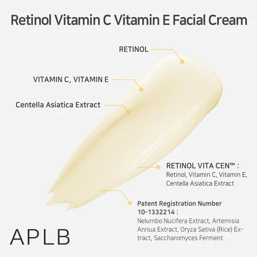 APLB - Crema Facial Retinol Vitamin C Vitamin E Facial Cream