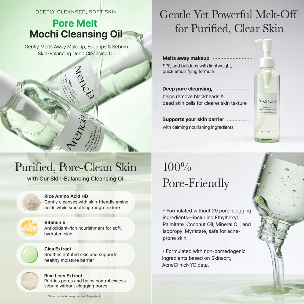 Arencia - Pore Melt Mochi Cleansing Oil