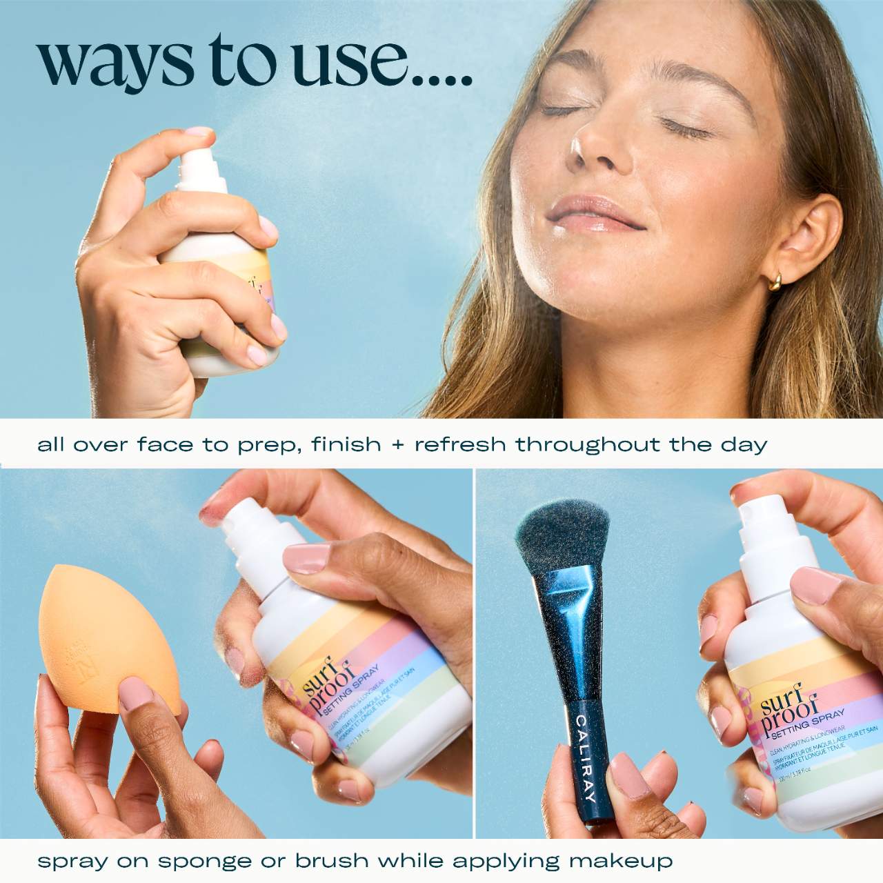 caliray - Surfproof 24-hour Waterproof & Transferproof Setting Spray **BAJO-PEDIDO**