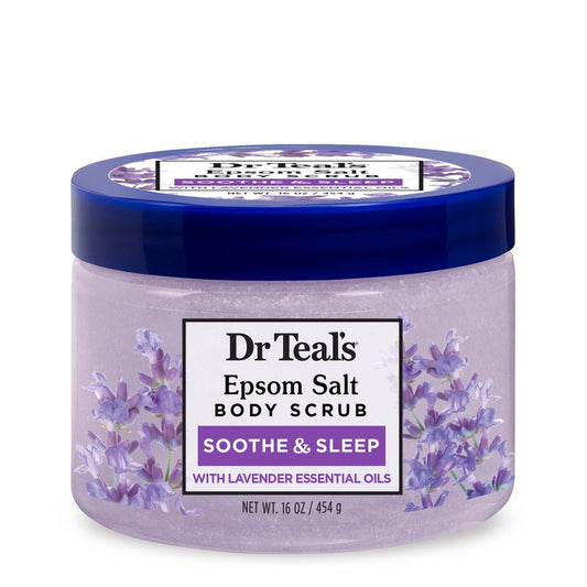 Dr Teal's Exfoliate & Renew - Lavender Epsom Salt Body Scrub - 16oz **BAJO-PEDIDO**