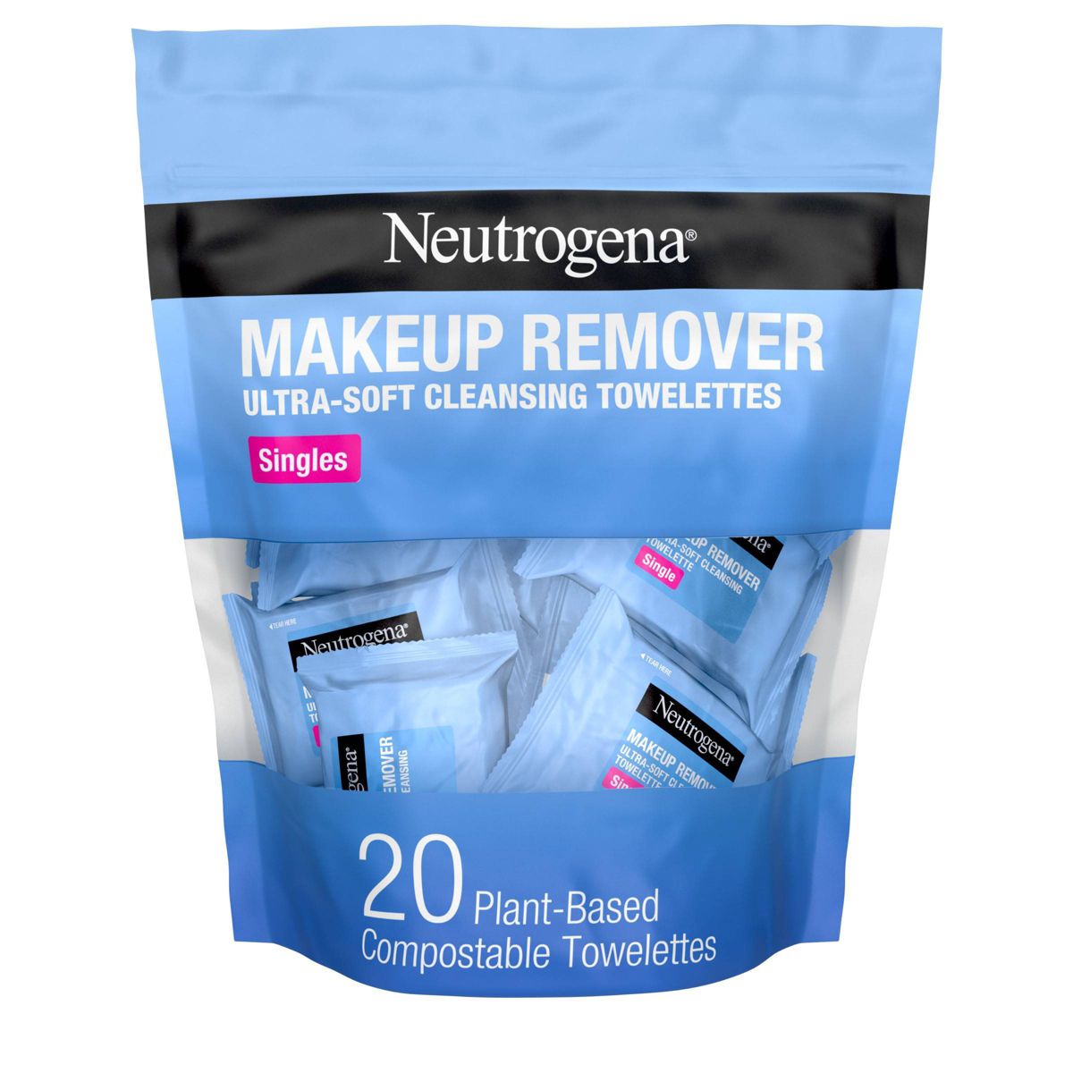 Neutrogena - Facial Cleansing Makeup Remover Wipes Singles - 20ct
