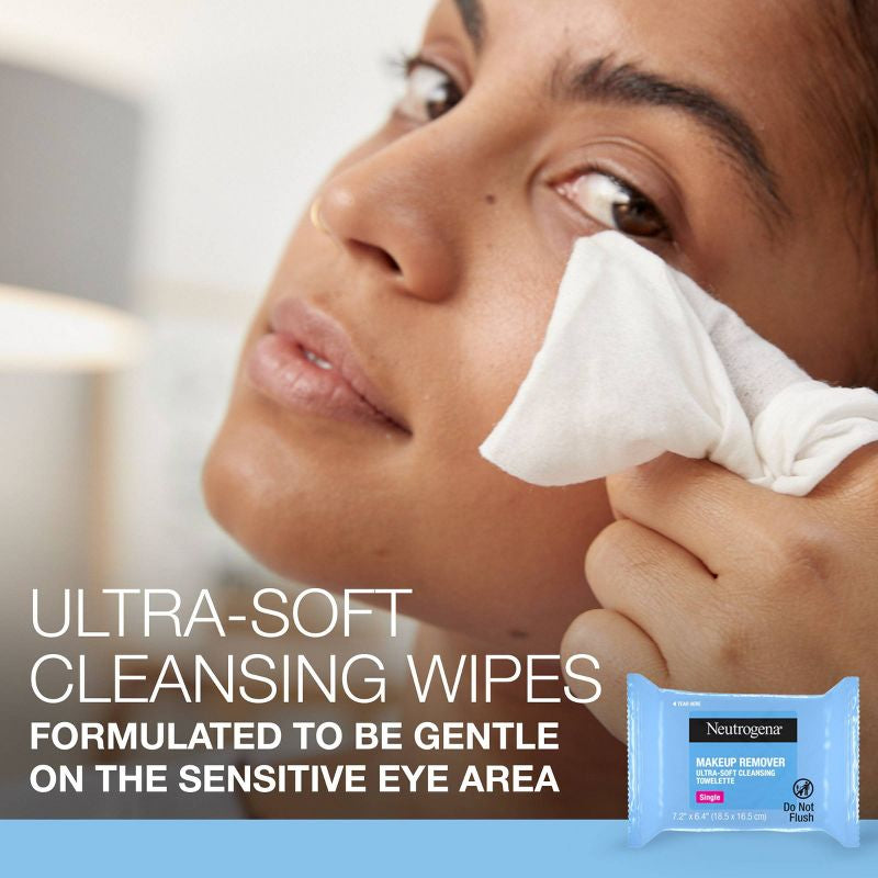 Neutrogena - Facial Cleansing Makeup Remover Wipes Singles - 20ct