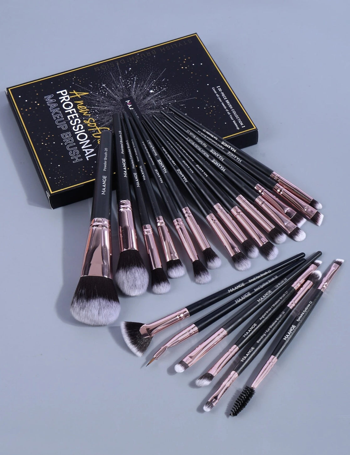 SHEIN Set de Brochas de Maquillaje Profesional (20 Piezas