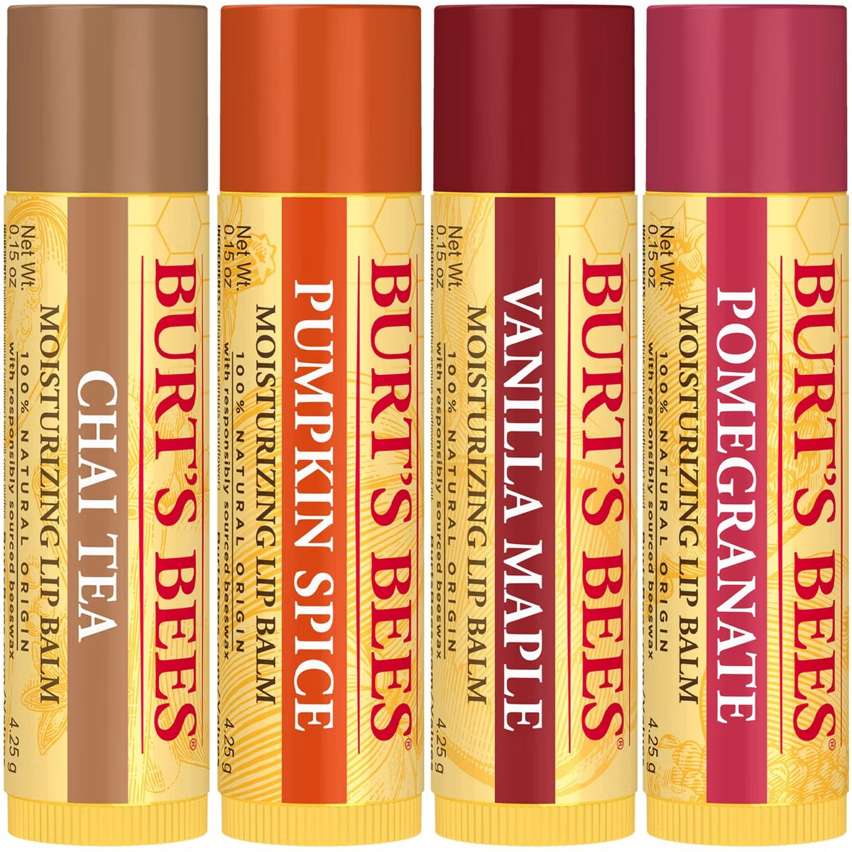 Burt's Bees - Fall Lip Balm Gift Set - 4ct **BAJO-PEDIDO**