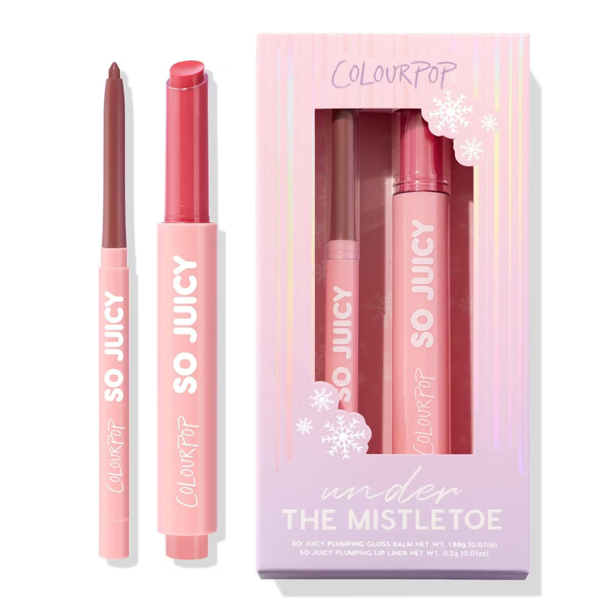 ColourPop So Juicy Plumping Gloss Balm and Plumping Lip Liner Duo - Under the Mistletoe - 0.08 oz **BAJO-PEDIDO**