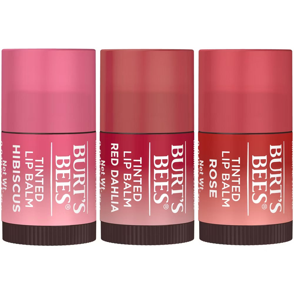 Burt's Bees Mini Lip Balms TLB Mini Rose + Red Dhalia + Hibiscus Gift Set - 3ct **BAJO-PEDIDO**