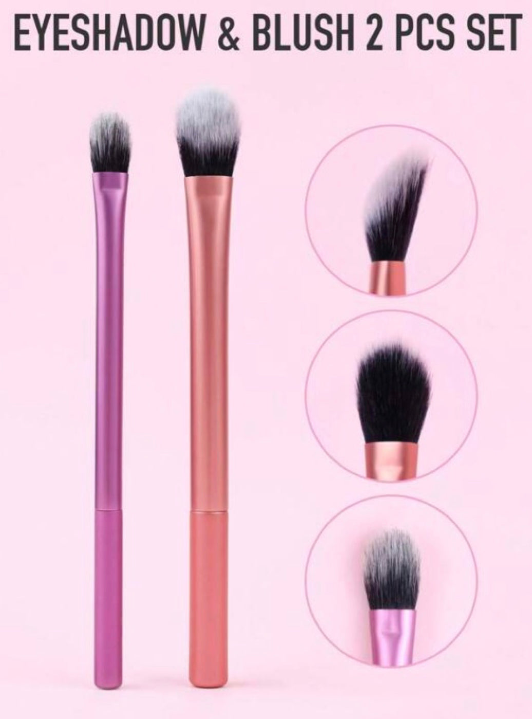 Set de 2 brochas para Sombras de Ojos y Rubor