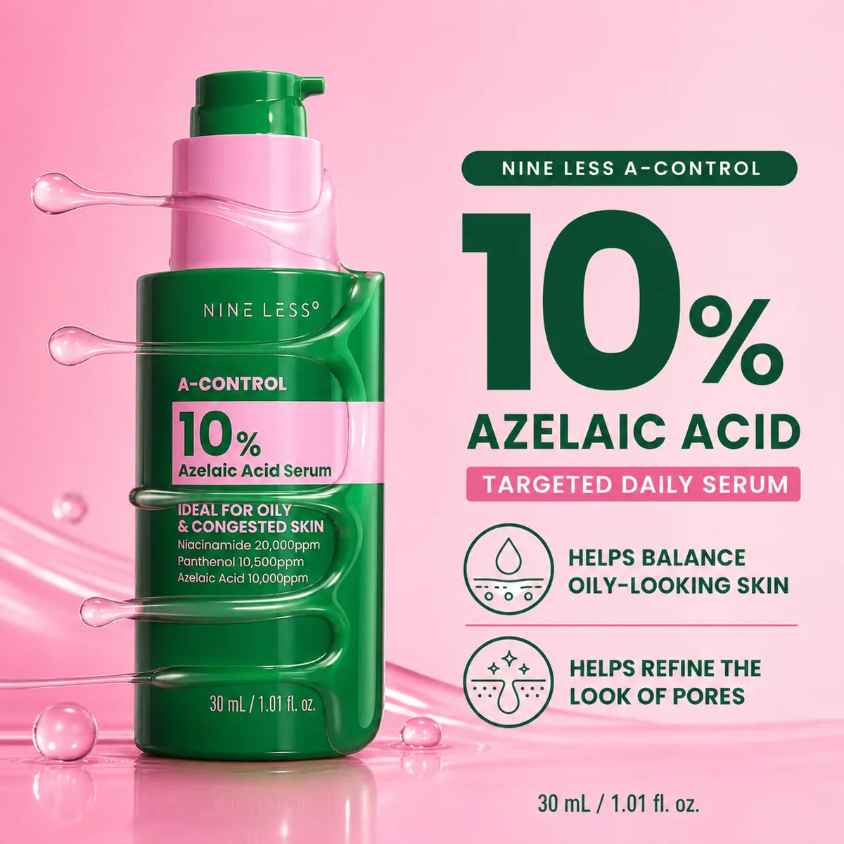 Nineless - A-Control 10% Azelaic Acid Serum 30ml