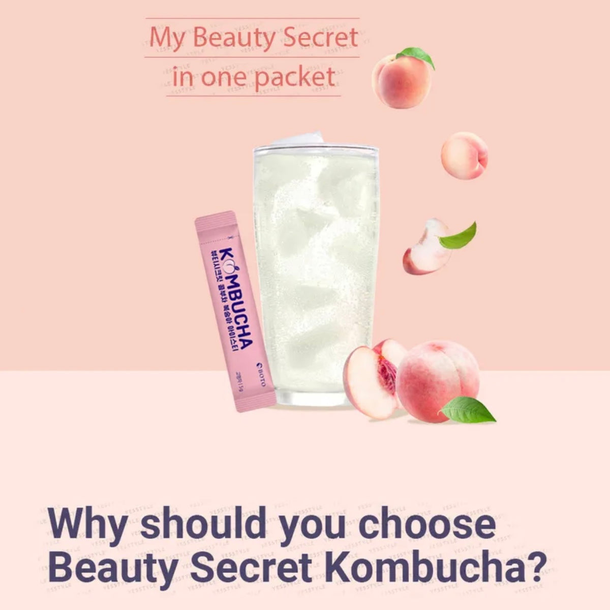 Boto - Suplemento Alimenticio Beauty Secret Kombucha Peach Ice Tea
