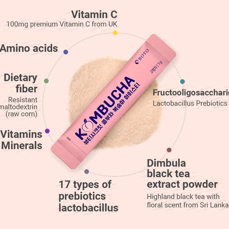 Boto - Suplemento Alimenticio Beauty Secret Kombucha Peach Ice Tea