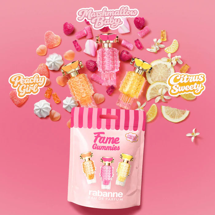 Rabanne Fame - Gummies Mini Trio Perfume Gift Set **BAJO PEDIDO**