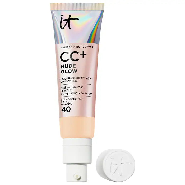 IT Cosmetics  CC+ Nude Glow Lightweight Foundation + Glow Serum with SPF 40 and Niacinamide **BAJO-PEDIDO**