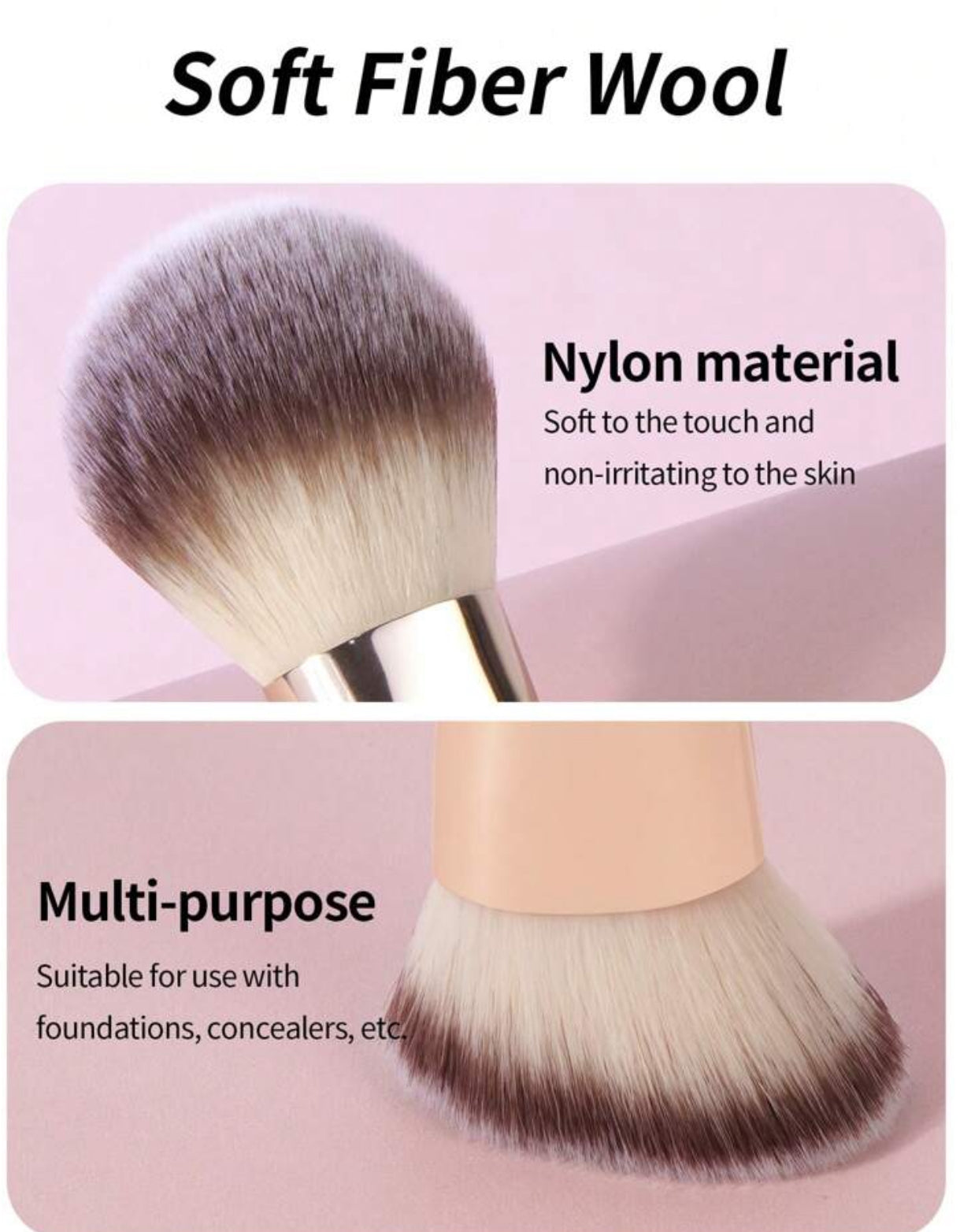 SHEIN - Set de 2 Brochas de Maquillaje doble cabezal