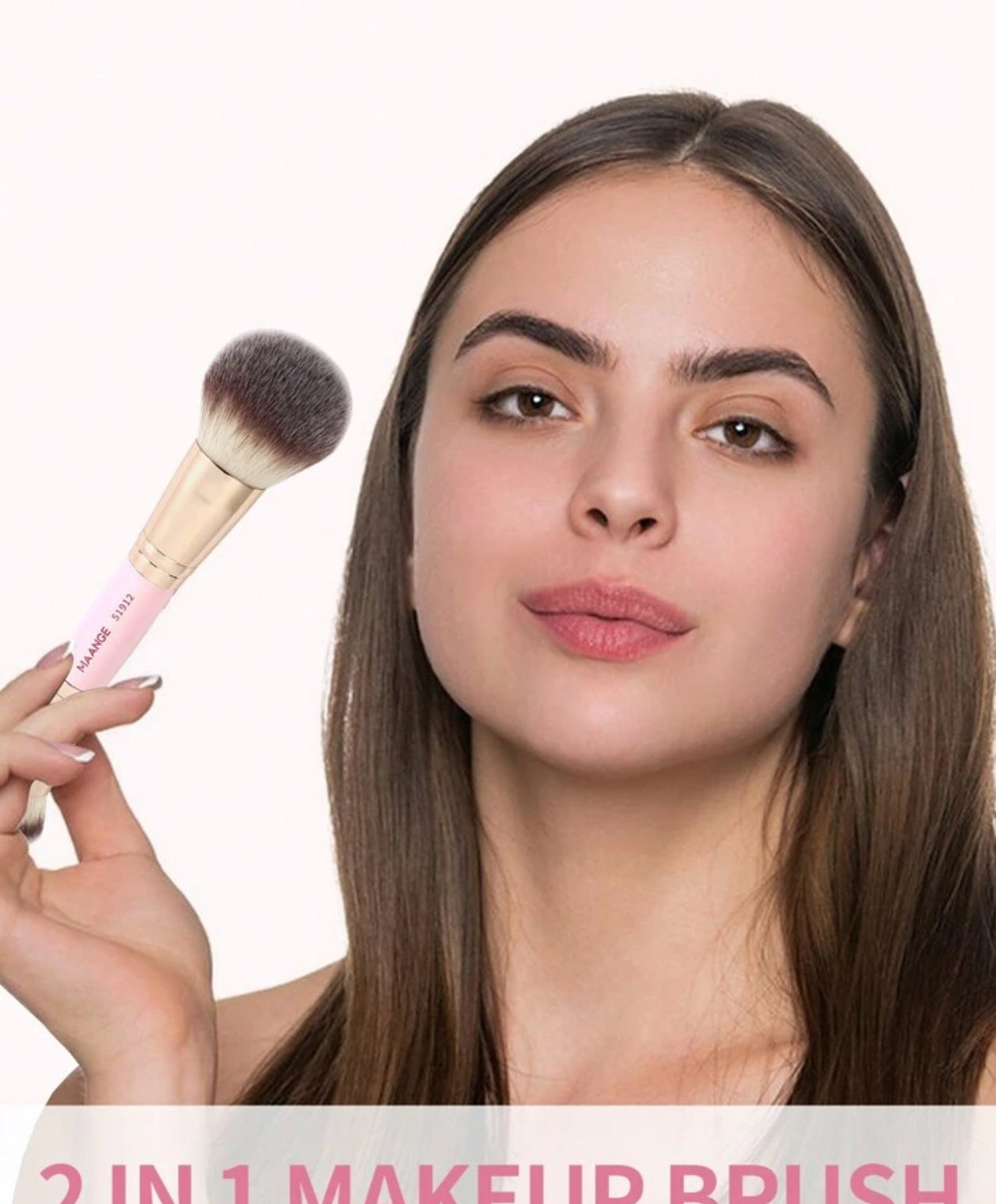 SHEIN - Set de 2 Brochas de Maquillaje doble cabezal