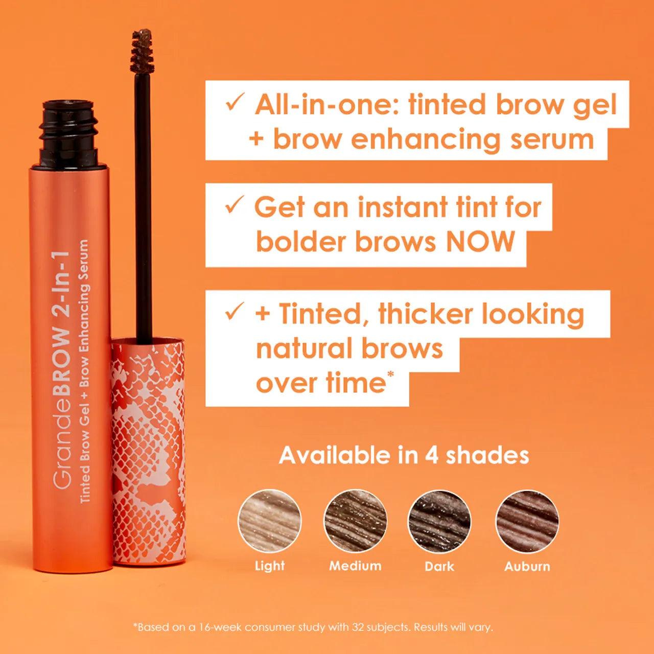 Grande Cosmetics - GrandeBROW 2-In-1 Tinted Brow Gel + Brow Enhancing Serum**BAJO-PEDIDO**