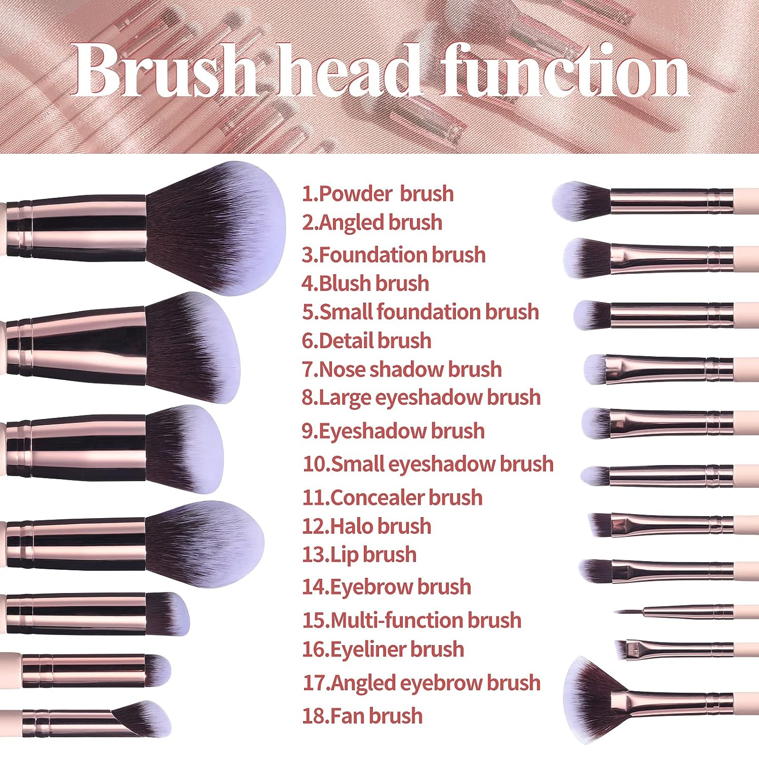 Maquillaje Brochas Bs Mall Uso Producto: BS-MALL Makeup Brushes
